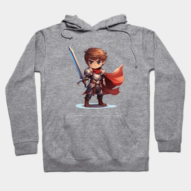 Heroic Fantasy Fighter Boy Hoodie by Baby Kraken Creative Designs